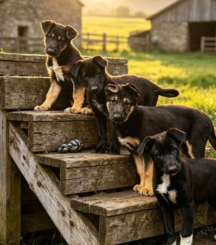 Farm born and bred Adorable Shollies German Shepherd x Collie Puppies Ready for New Homes